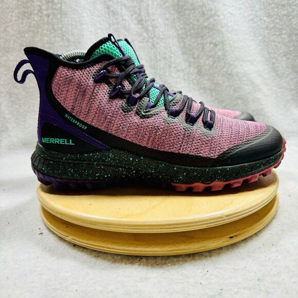 Merrell Bravada Mid Women’s 7 Pink Purple Waterproof Hiking Trail Vibram A - Picture 5 of 10